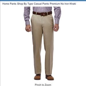 Men’s Khaki Haggar Premium No Iron Khaki pants